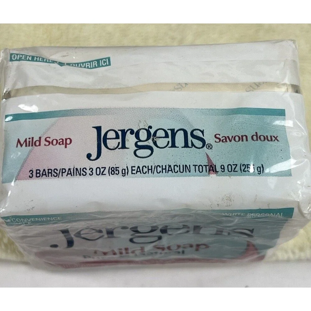 JERGENS MILD SOAP PURE & NATURAL Unopened New TALLOWATE 6pks of 3bars 3oz ea=18